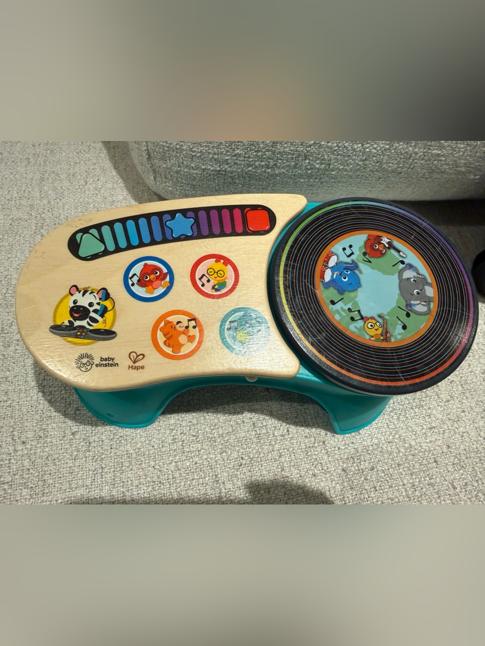 Baby Einstein x Hape Teal Musical Activity Drum for Kids